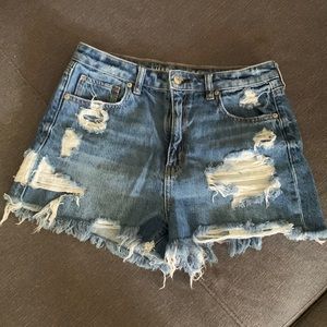 American Eagle high waisted denim Mom shorts